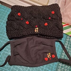 Winterhead band and matching mask hand made.